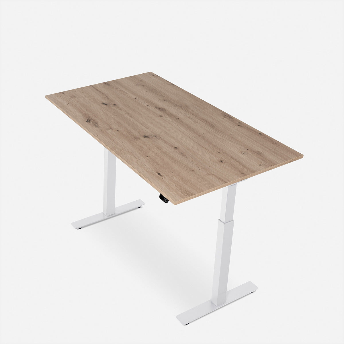 WRK21 Smart – Höhenverstellbarer Tisch, 160 × 80 cm, elektrisch, Weiss/Kendal Eiche