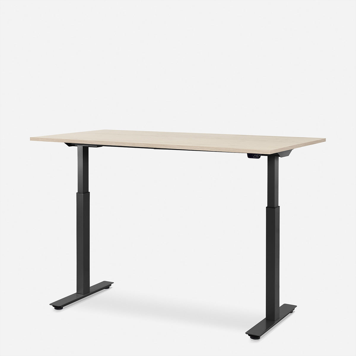 WRK21 Smart – Höhenverstellbarer Tisch, 80 × 180 cm, elektrisch, Schwarz/Mandal Ahorn