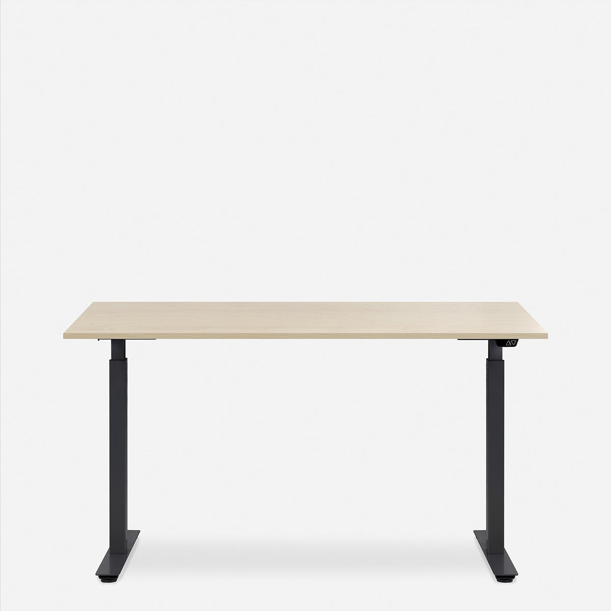 WRK21 Smart – Höhenverstellbarer Tisch, 80 × 180 cm, elektrisch, Schwarz/Mandal Ahorn