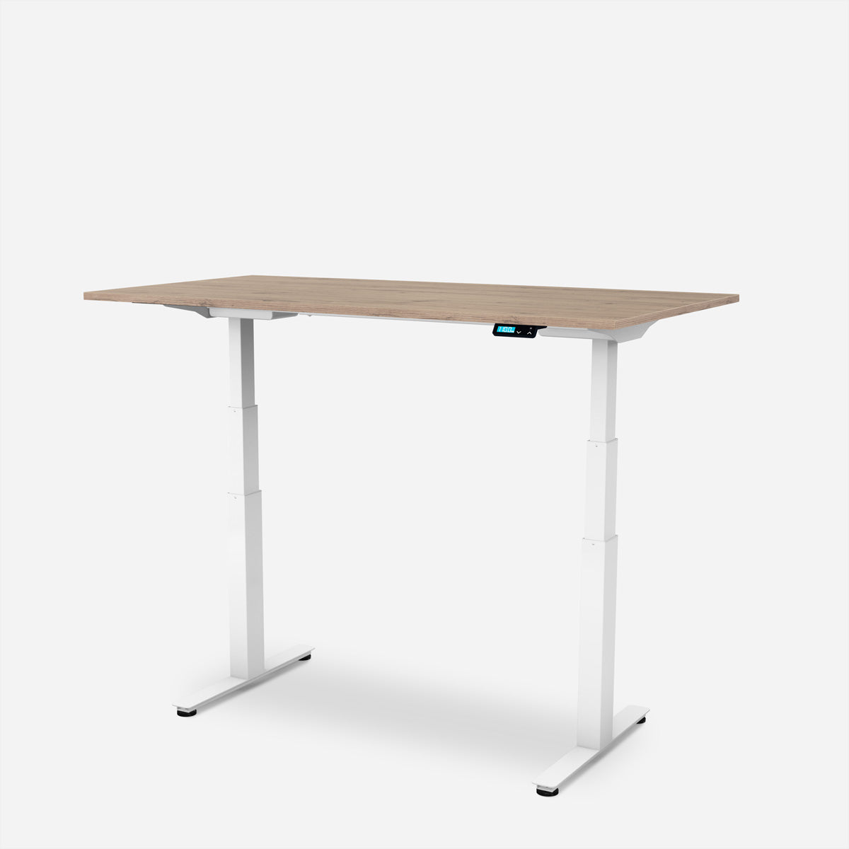 WRK21 Work – Höhenverstellbarer Tisch, 80 × 180 cm, Beige