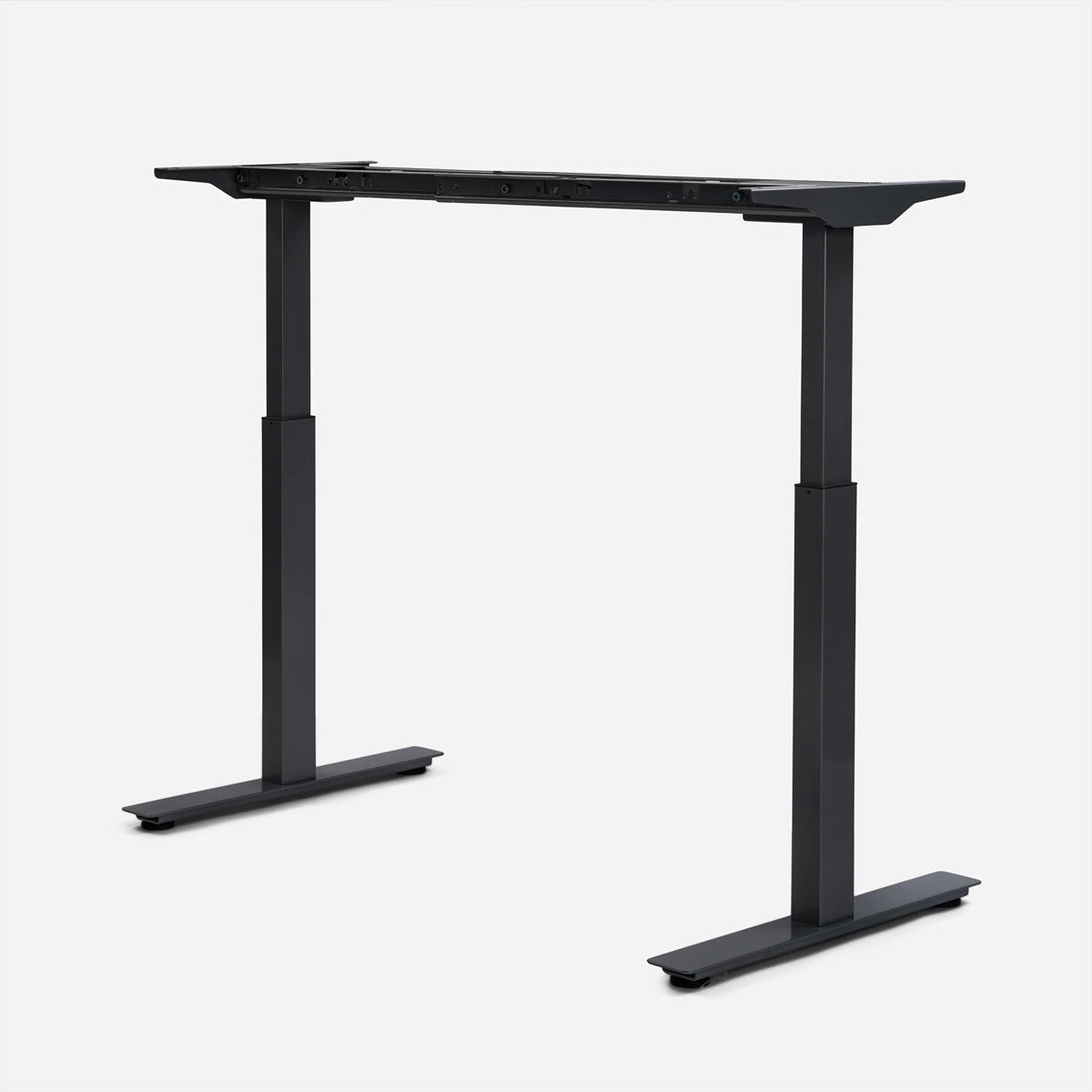 WRK21 – Elektrisch höhenverstellbarer Tisch, 71,5–117 cm, 80 kg, Schwarz, Stahl, für Tischplatten 100–180 × 6