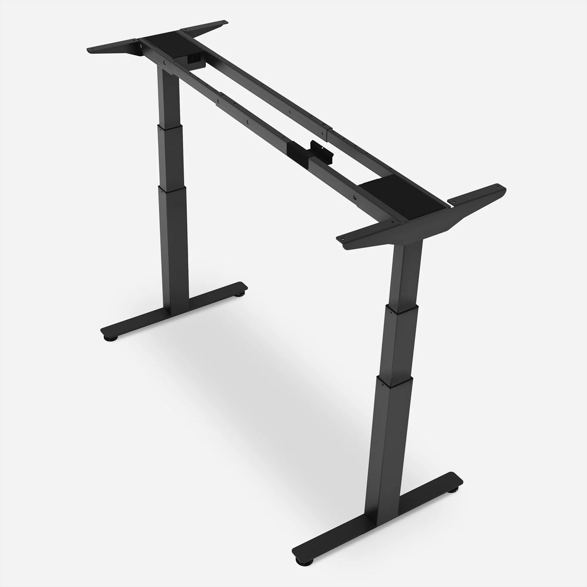 WRK21 WORK – Höhenverstellbarer Tisch, 66,5–130,5 cm, 120 kg, Schwarz, Stahl, für Tischplatten 100–200 × 60–90