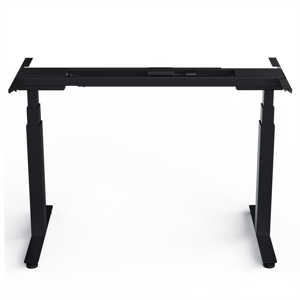 WRK21 WORK – Höhenverstellbarer Tisch, 66,5–130,5 cm, 120 kg, Schwarz, Stahl, für Tischplatten 100–200 × 60–90