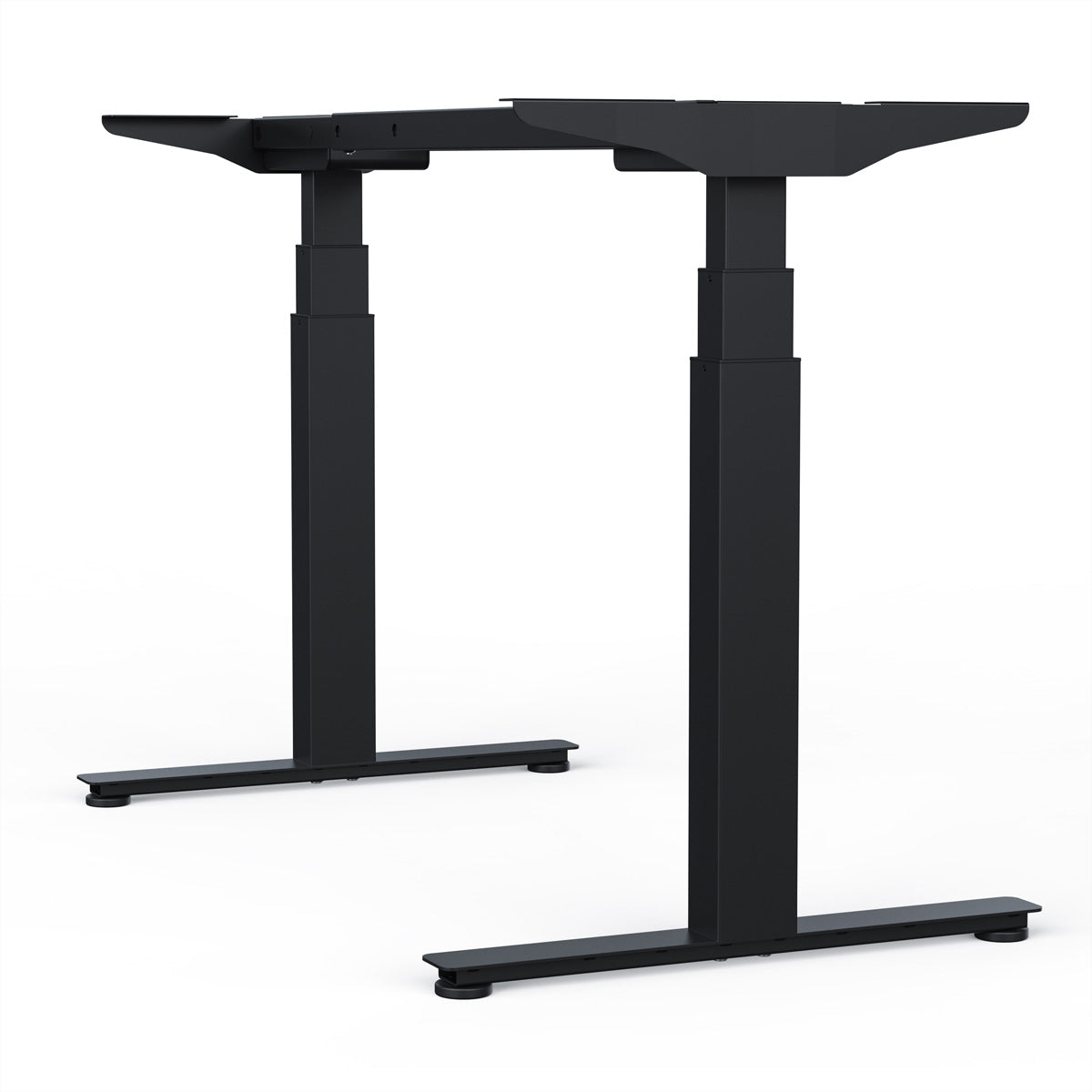 WRK21 WORK – Höhenverstellbarer Tisch, 66,5–130,5 cm, 120 kg, Schwarz, Stahl, für Tischplatten 100–200 × 60–90