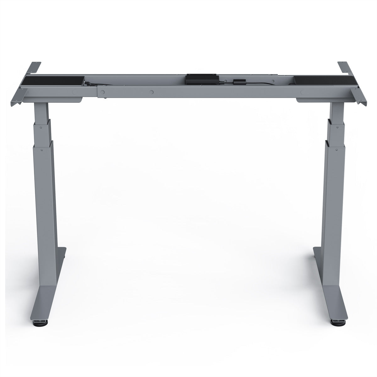 Wrk21 WORK – Höhenverstellbarer Tisch, 100–180 × 80 cm, 66,5–130,5 cm, 120 kg, Grau, Stahl