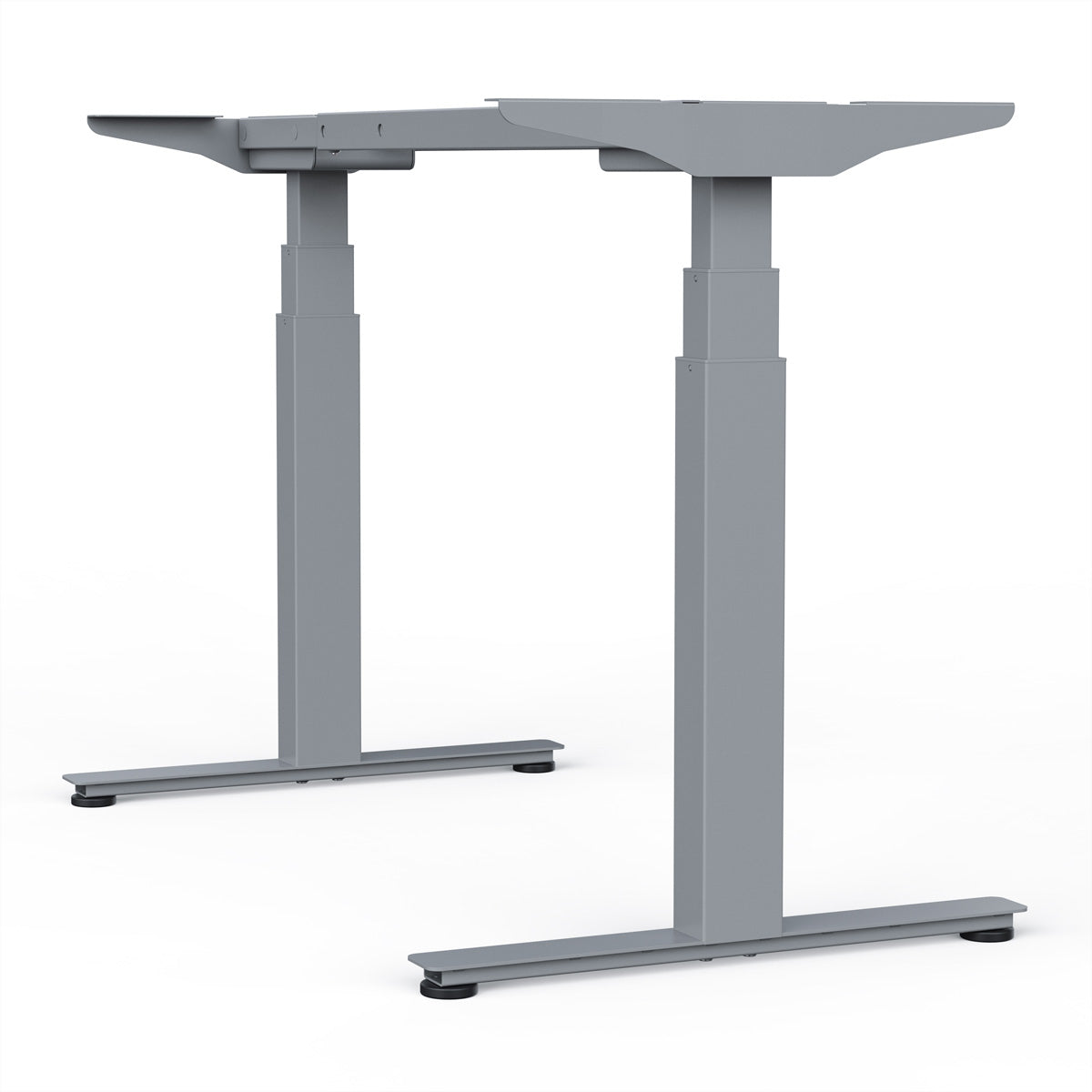 Wrk21 WORK – Höhenverstellbarer Tisch, 100–180 × 80 cm, 66,5–130,5 cm, 120 kg, Grau, Stahl