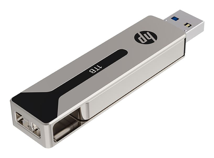 PNY 911 Pro – 512 GB USB-Stick, USB-C/USB-A 3.2 Gen 2, 1 000/900 MB/s, Drehring, Silber
