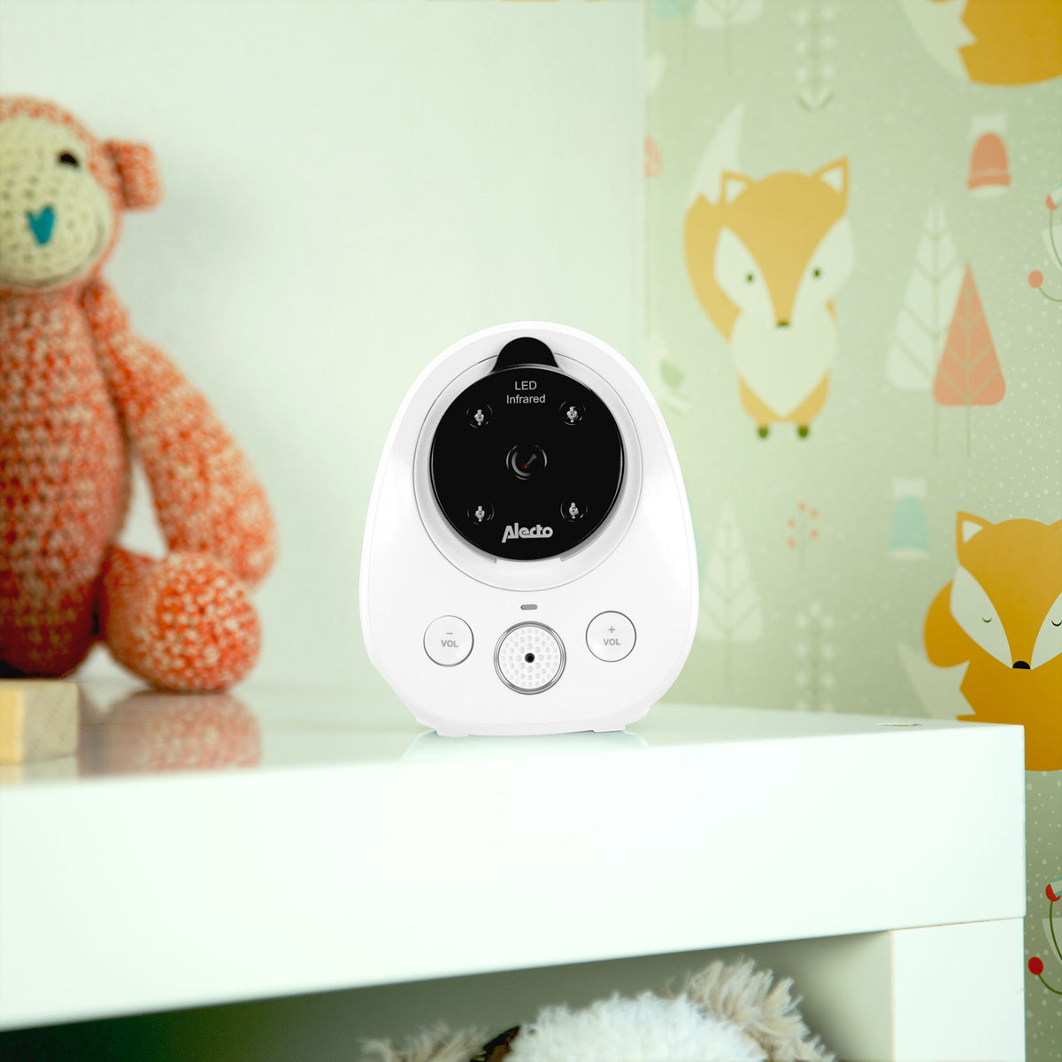 Alecto DVM-77 Babyphone – Nachtsicht – 2-Wege-Audio – Akku/Netz