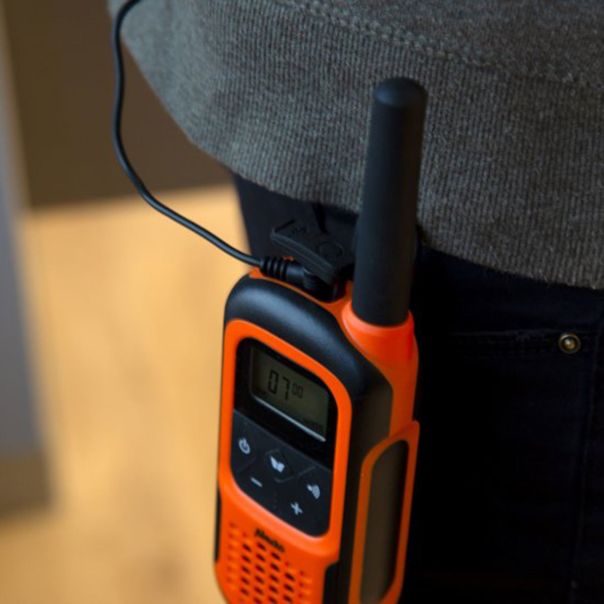 Alecto FRH-10 DUO – Headset für PMR (2,5 mm), Monophon, 8 Kanäle, bis 7 km, Schwarz