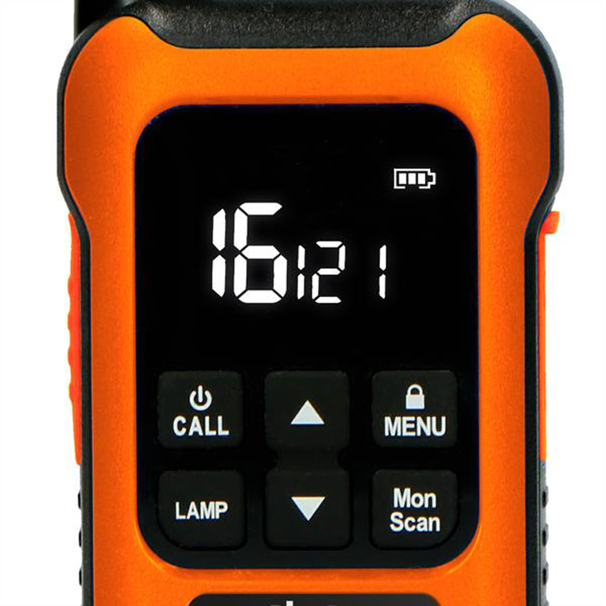 Alecto FR-300OE – Funkgerät (2er-Set), PMR 446 MHz, 16 Kanäle, Reichweite bis 10 km, IPX7, Orange