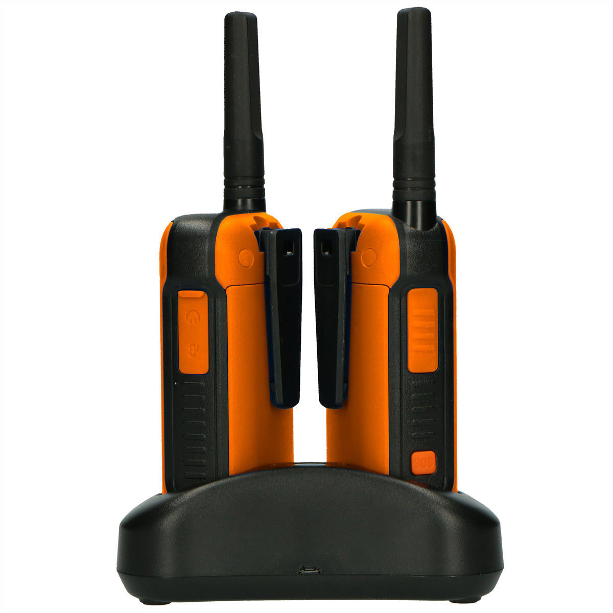 Alecto FR-300OE – Funkgerät (2er-Set), PMR 446 MHz, 16 Kanäle, Reichweite bis 10 km, IPX7, Orange
