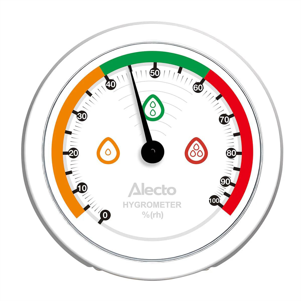 Alecto WS-05WH – Hygrometer, analog, batteriefrei – weiss