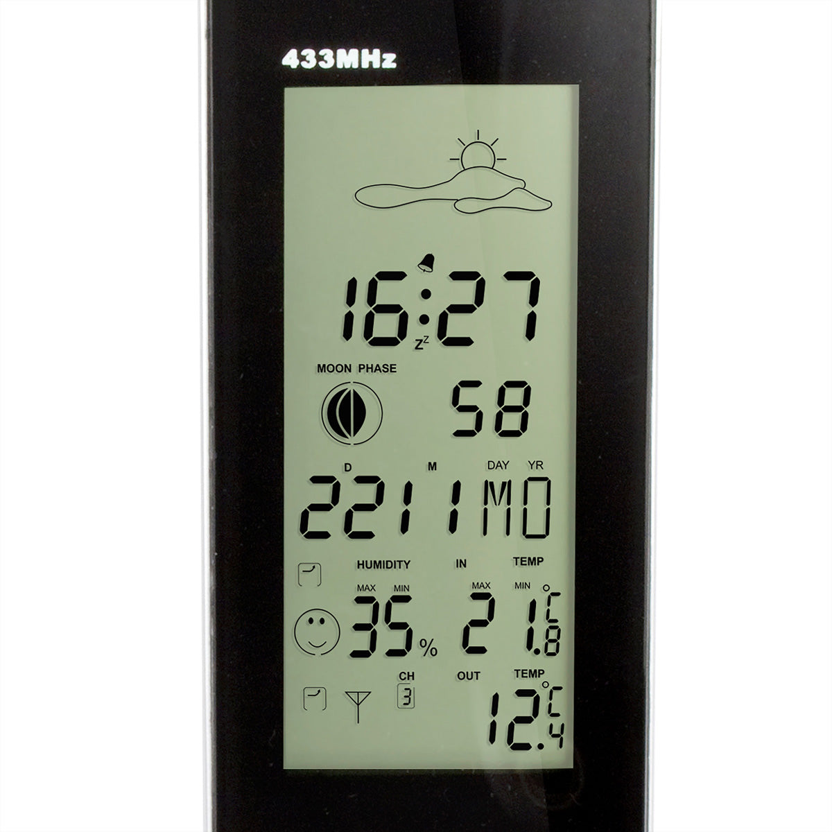 Alecto WS-1150 – Wetterstation, Funk (433 MHz), innen/außen, Hygrometer & Barometer