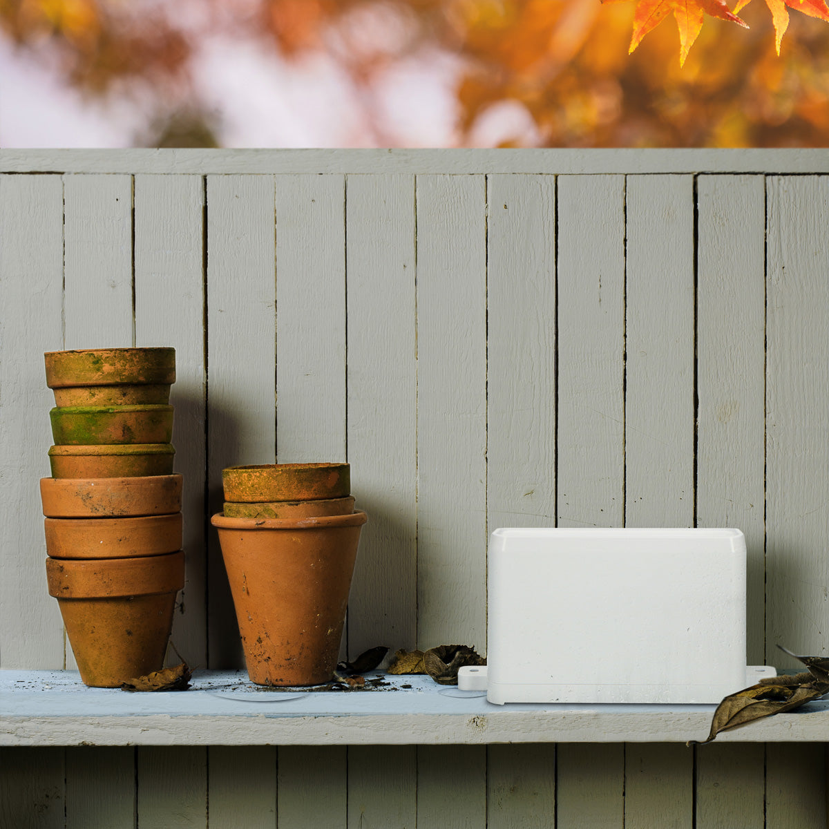 Alecto WS-1200 – Wetterstation, innen/außen, kabelloser Regensensor – weiss