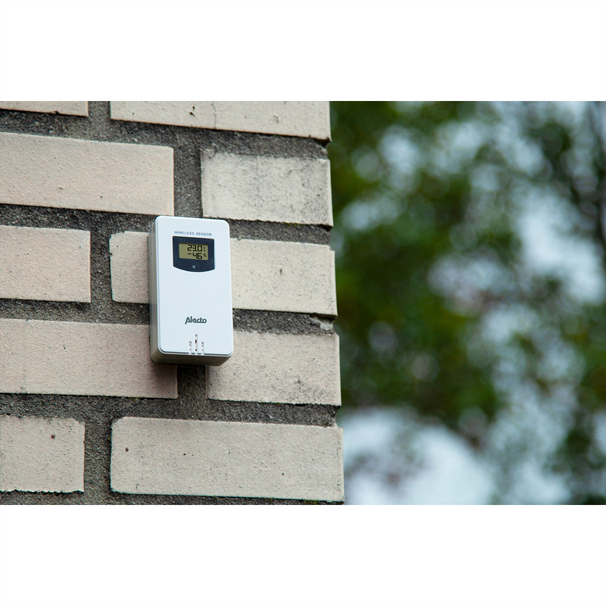 Alecto WS-1560 – Wetterstation, innen/aussen, Hygrometer & Barometer, inkl. Aussensensor – weiss