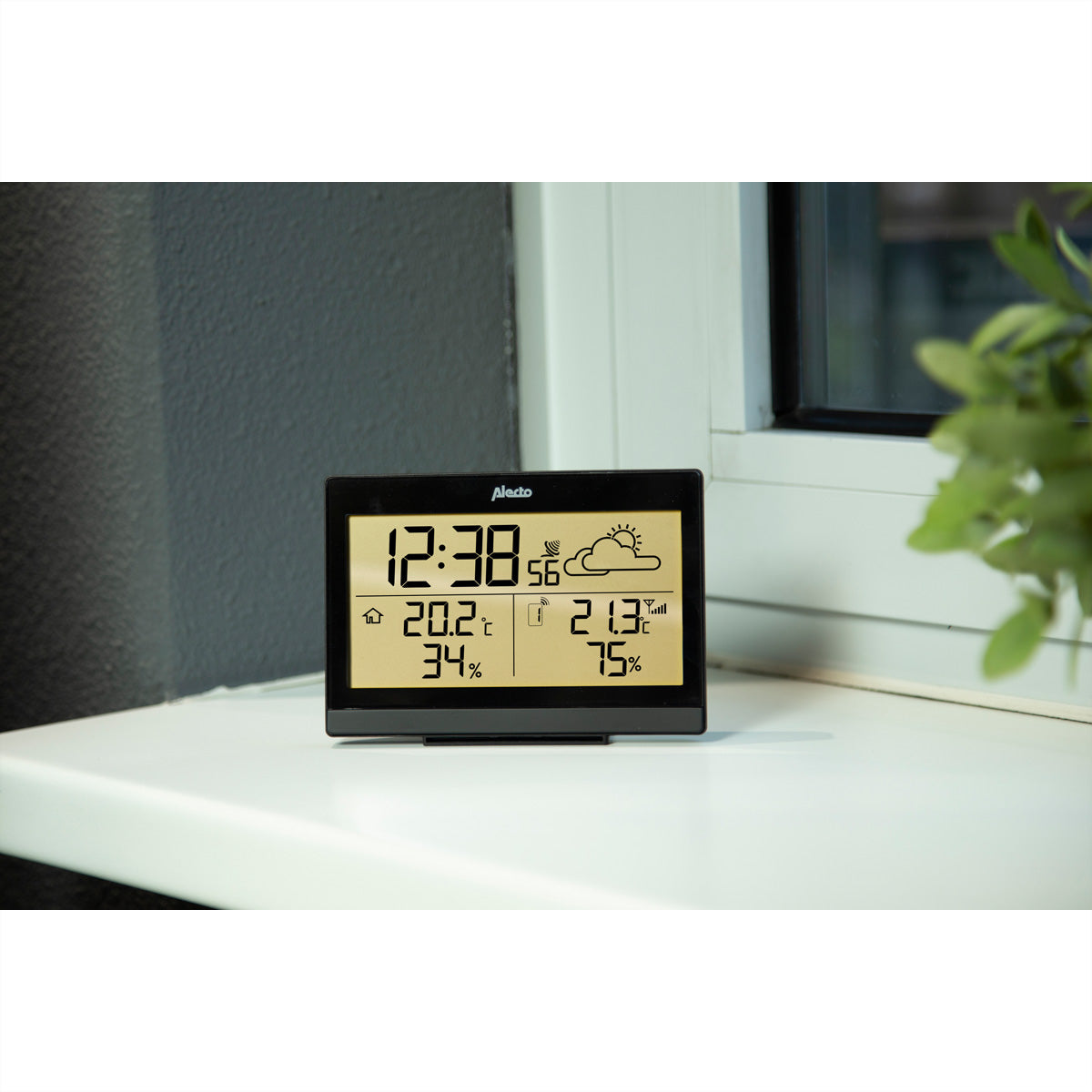 Alecto WS-2300 – Wetterstation, Funk, beleuchtetes 5,4"-Display, inkl. Aussensensor