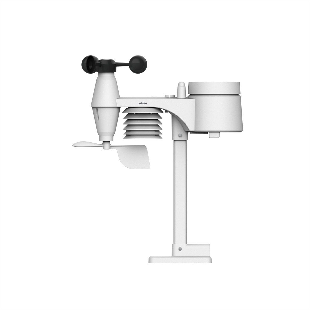 Alecto WS-4700 – Wetterstation, innen/aussen, Hygrometer & Barometer, inkl. Aussensensor – schwarz