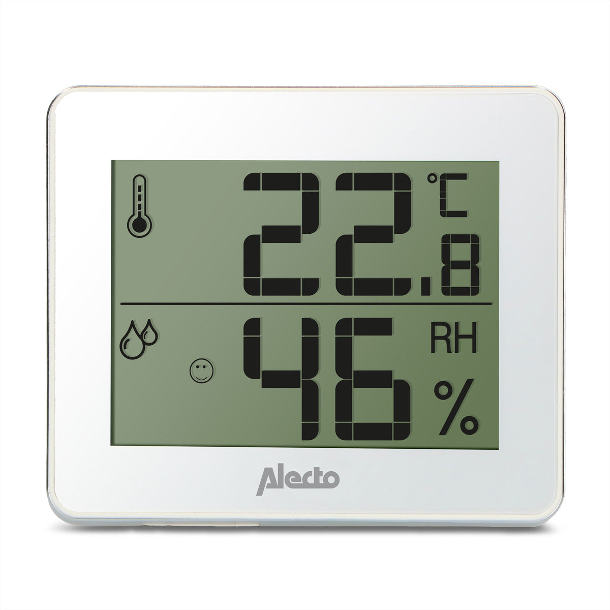 Alecto WS-55 – Temperatur- & Feuchtigkeitssensor, Display, Min/Max-Speicher – Weiss