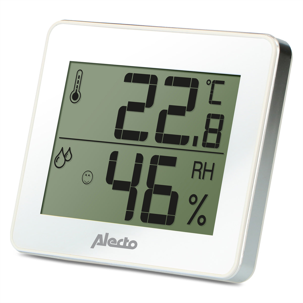 Alecto WS-55 – Temperatur- & Feuchtigkeitssensor, Display, Min/Max-Speicher – Weiss