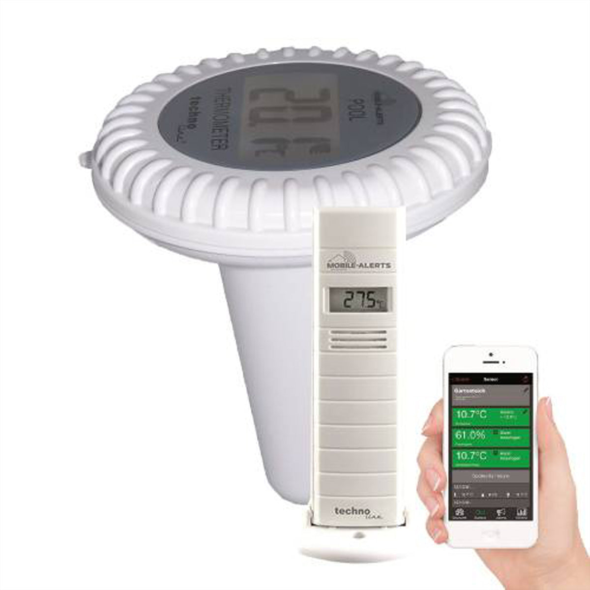 Technoline Mobile Alerts MA10700 – Sensor – Temperatur, Luftfeuchtigkeit, 868 MHz – für Mobile Alerts Gateway