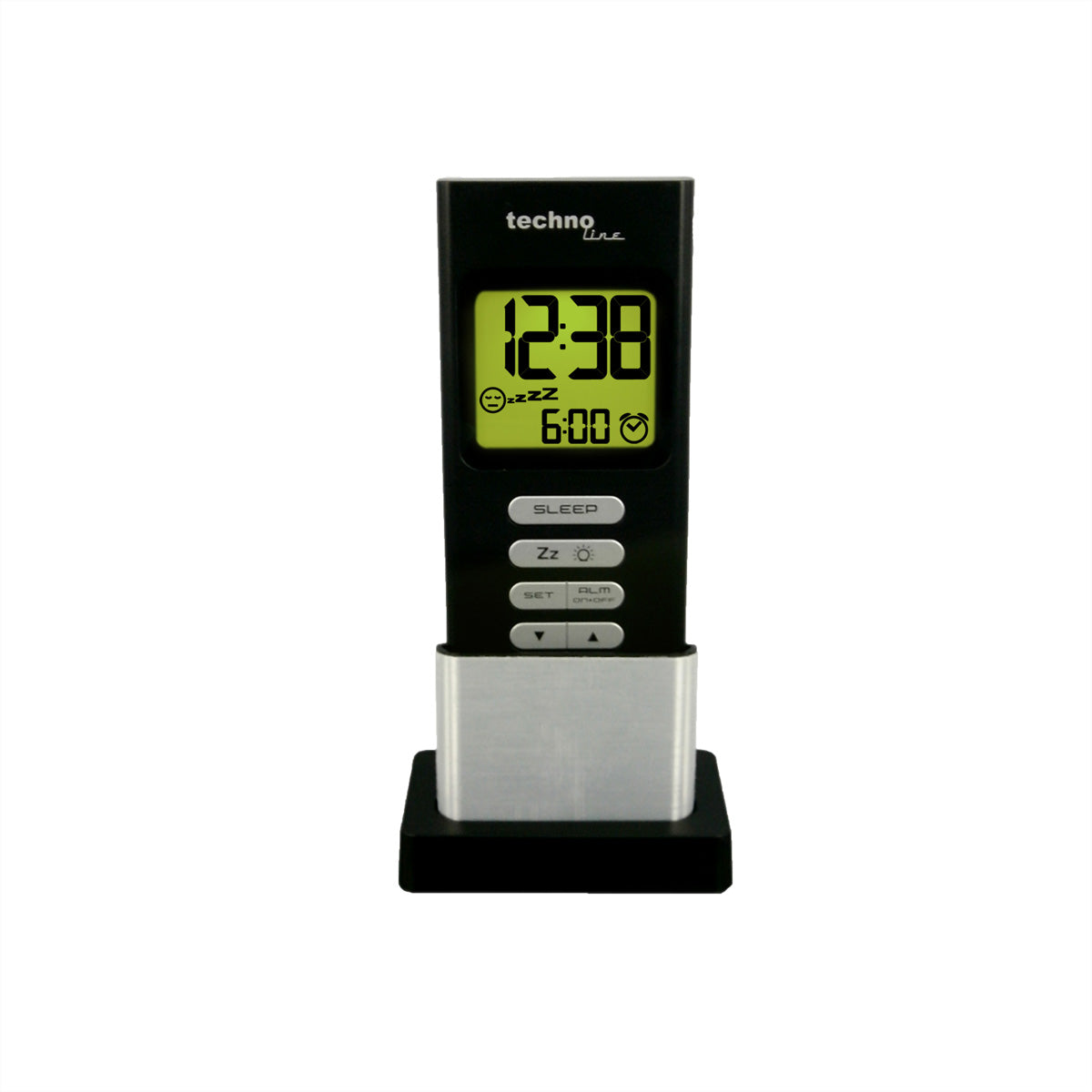 Technoline Dream Mate Digitalwecker – Schlummerfunktion, 4,4 × 14,2 × 7,7 cm, schwarz