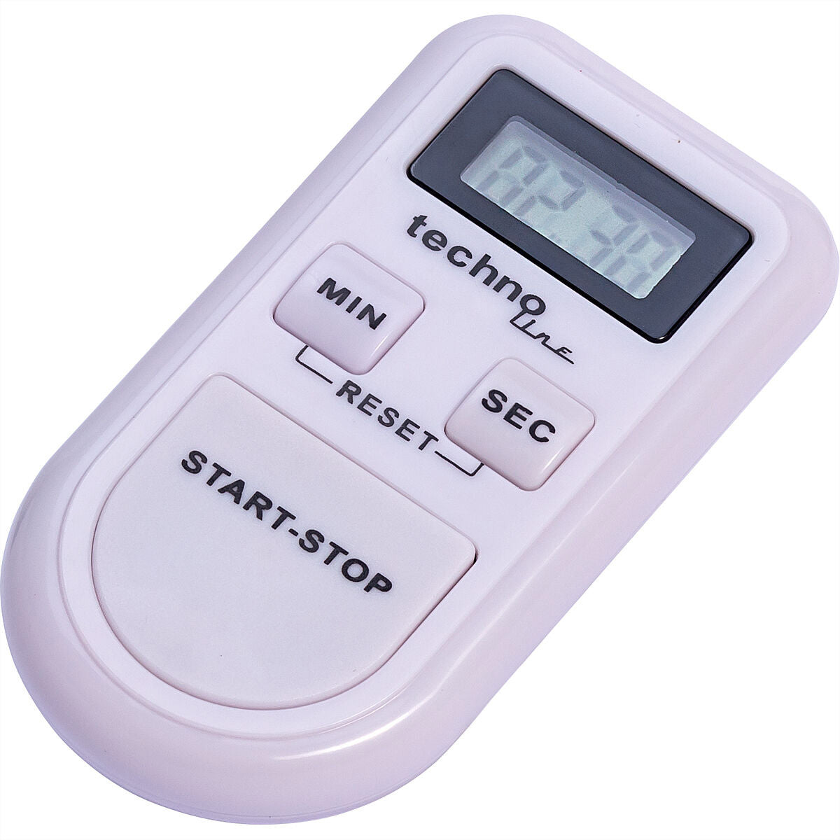 Technoline Digitaler Timer, 4,6 × 1,2 × 8,7 cm, weiss, Magnethalterung