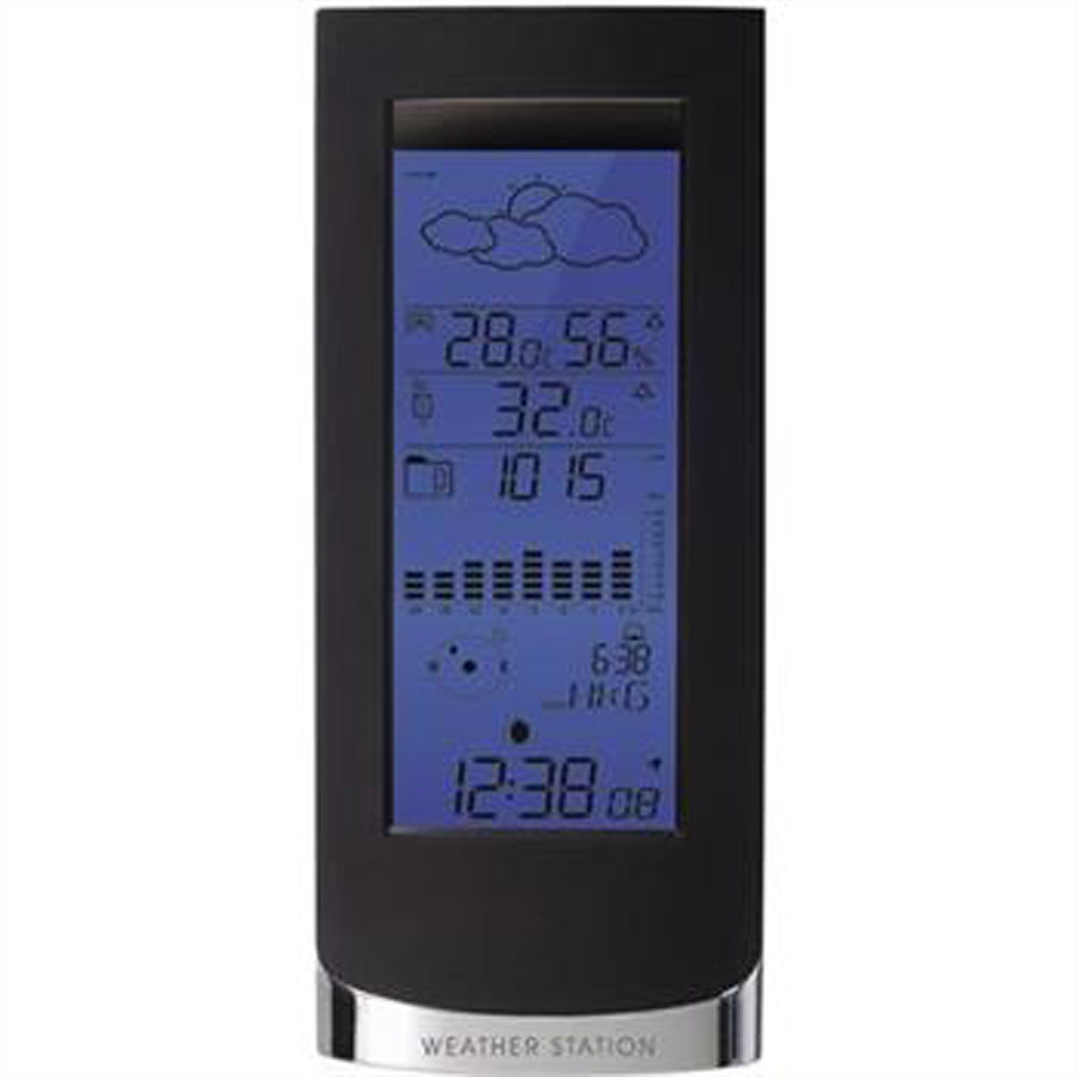 Technoline WS6501 – Wetterstation, Innen/Aussen, Hygrometer & Thermometer, DCF-Funkuhr – Schwarz