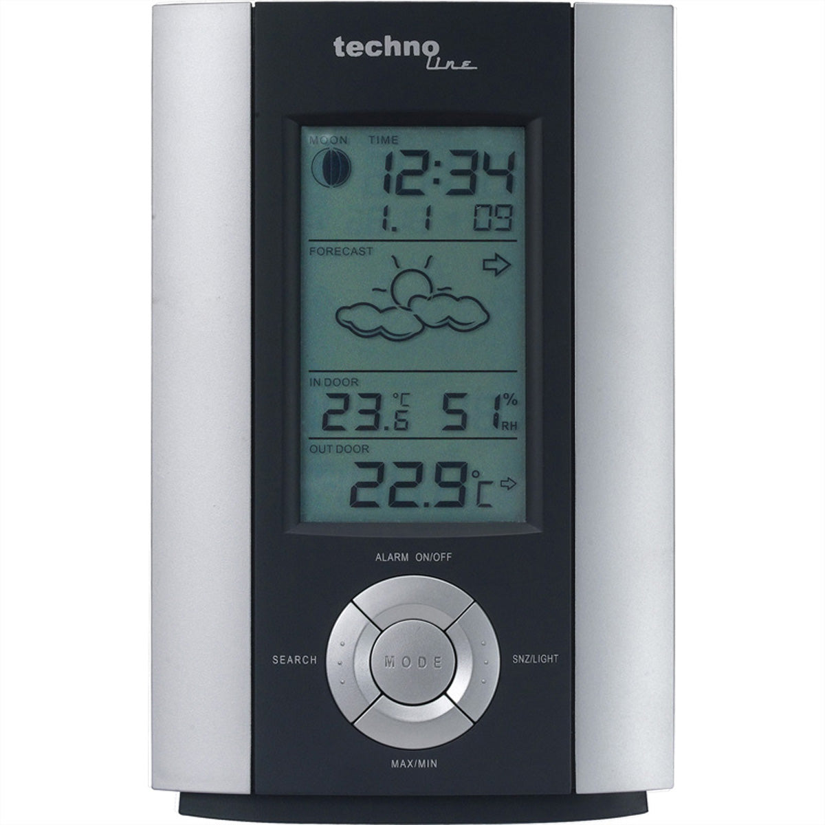 Technoline WS6710 – Wetterstation, Innen/Aussen, Hygrometer, inkl. Aussensensor