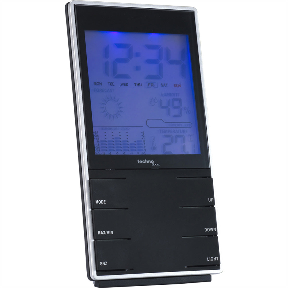 Technoline WS9120 – Wetterstation, innen, Hygrometer & Barometer – Schwarz