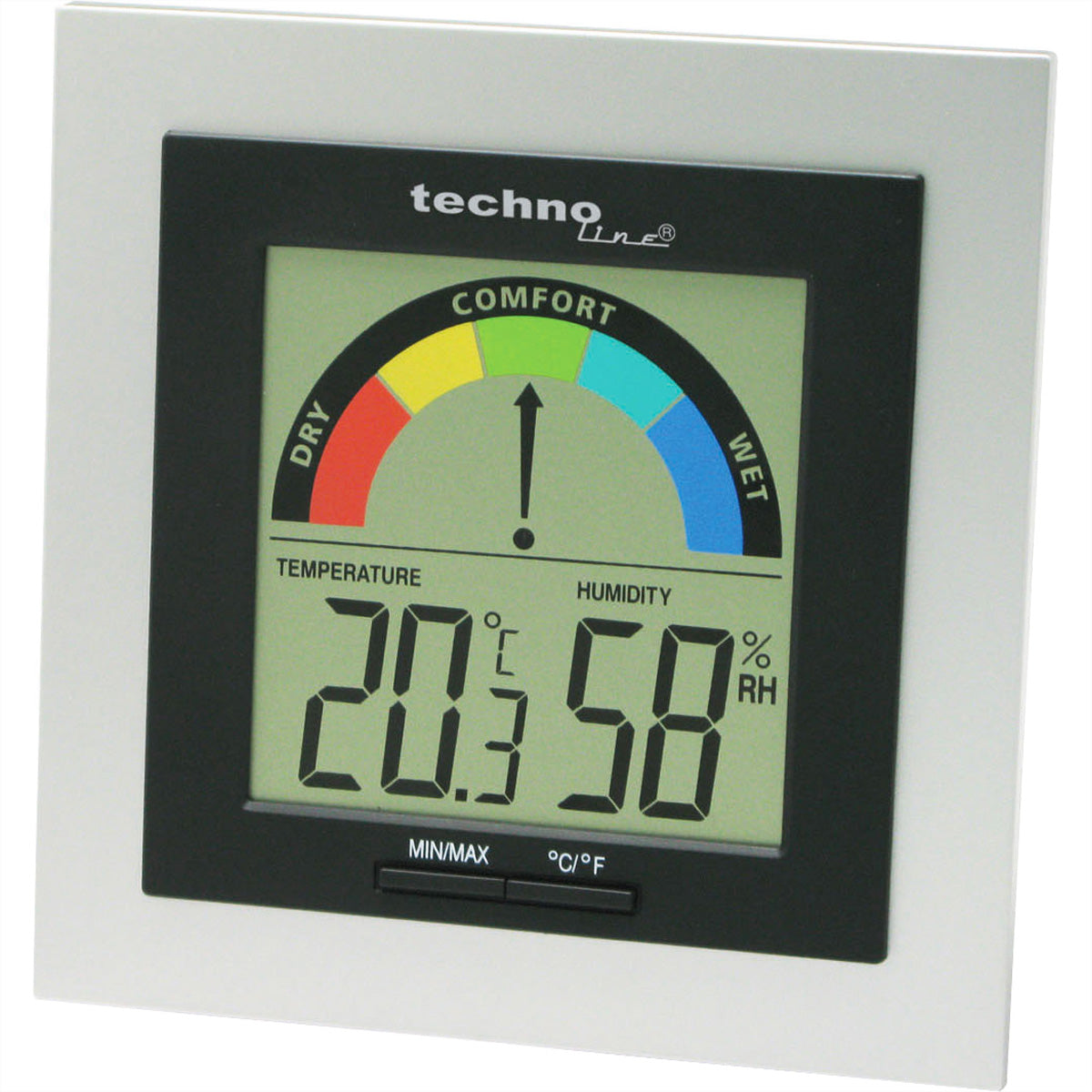 Technoline WS 9430 – Temperatur- & Feuchtigkeitssensor, Digital-Display, Min/Max-Speicher