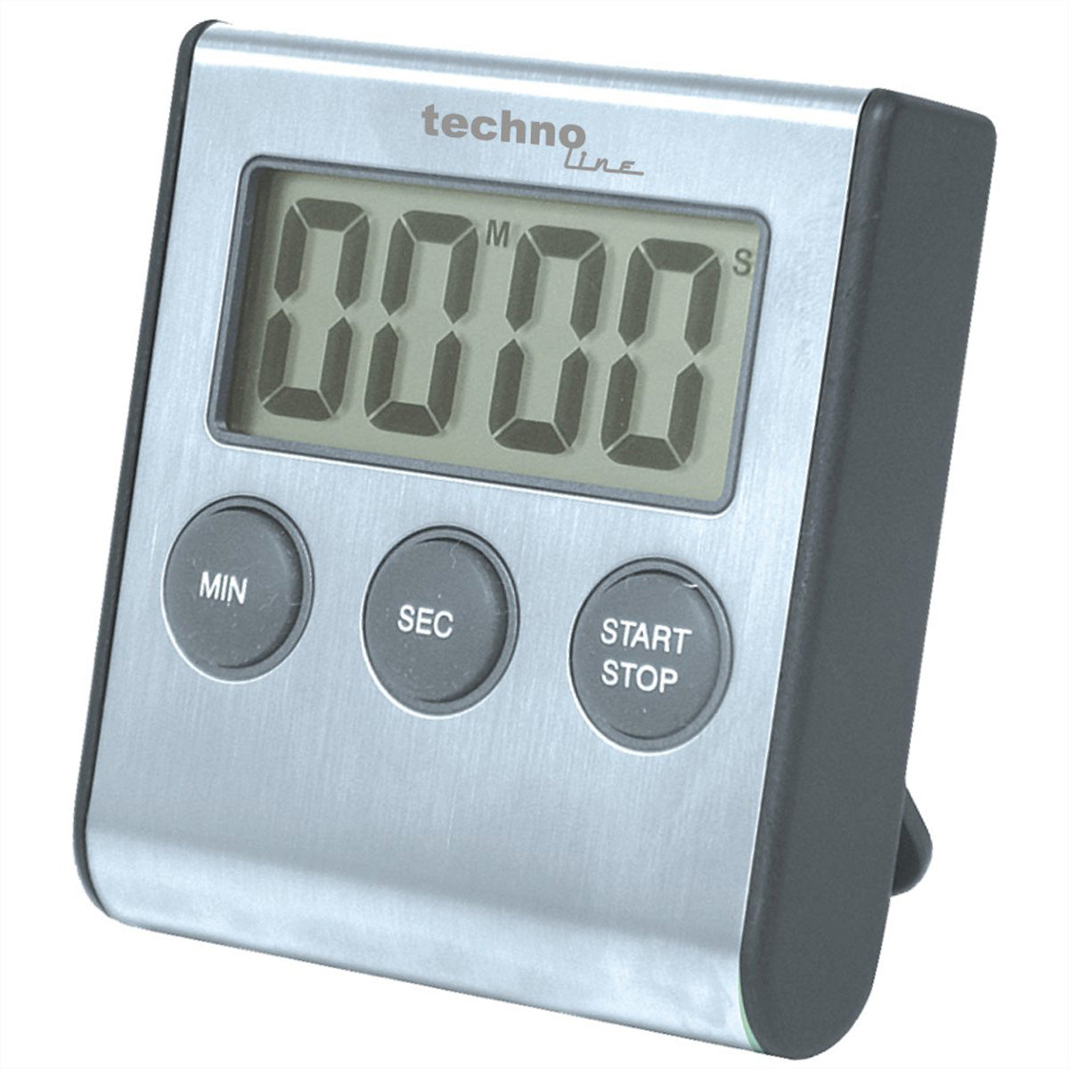 Technoline Timer – Zeitmesser 60 Min, 1,9 × 7,2 × 6,5 cm, silber