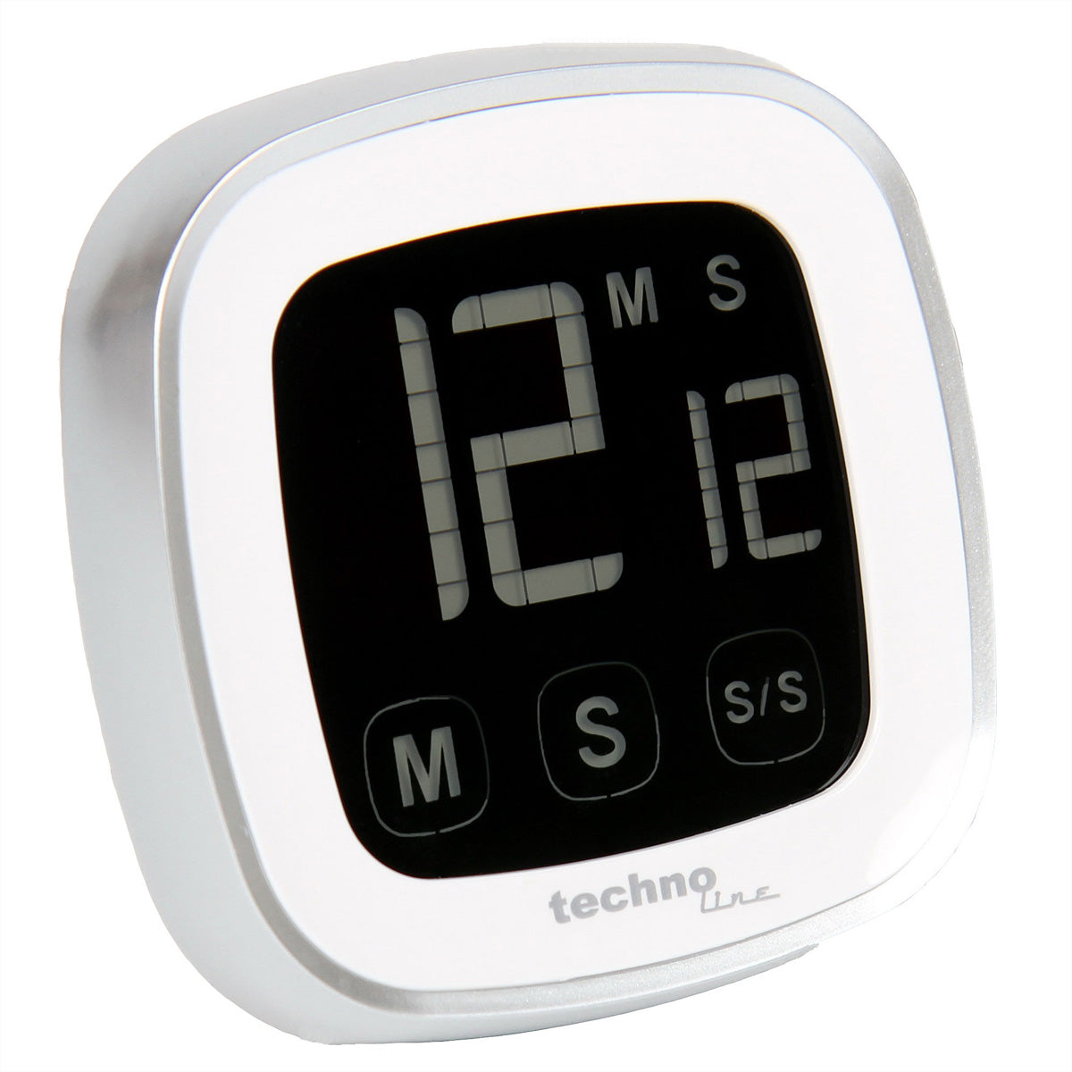 Technoline Digitaler Küchentimer 99 min, 7,6 × 2,5 × 7,6 cm, weiss, batteriebetrieben