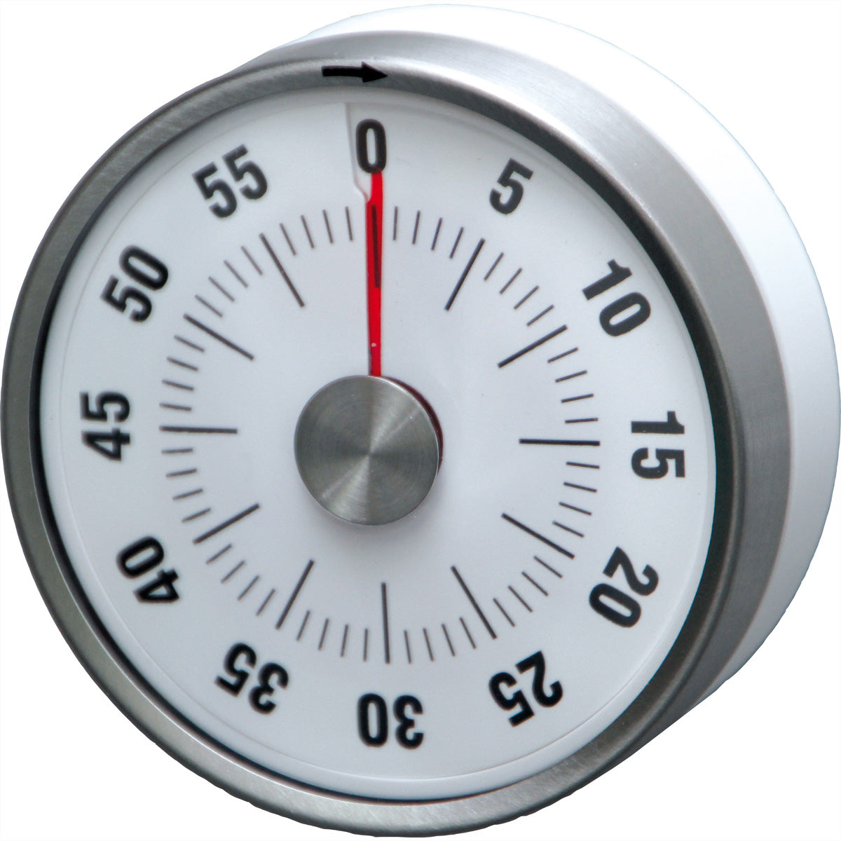 Technoline Küchentimer, analog, magnetisch, bis 60 min, Ø 7,8 × 3 cm, Kunststoff, weiss