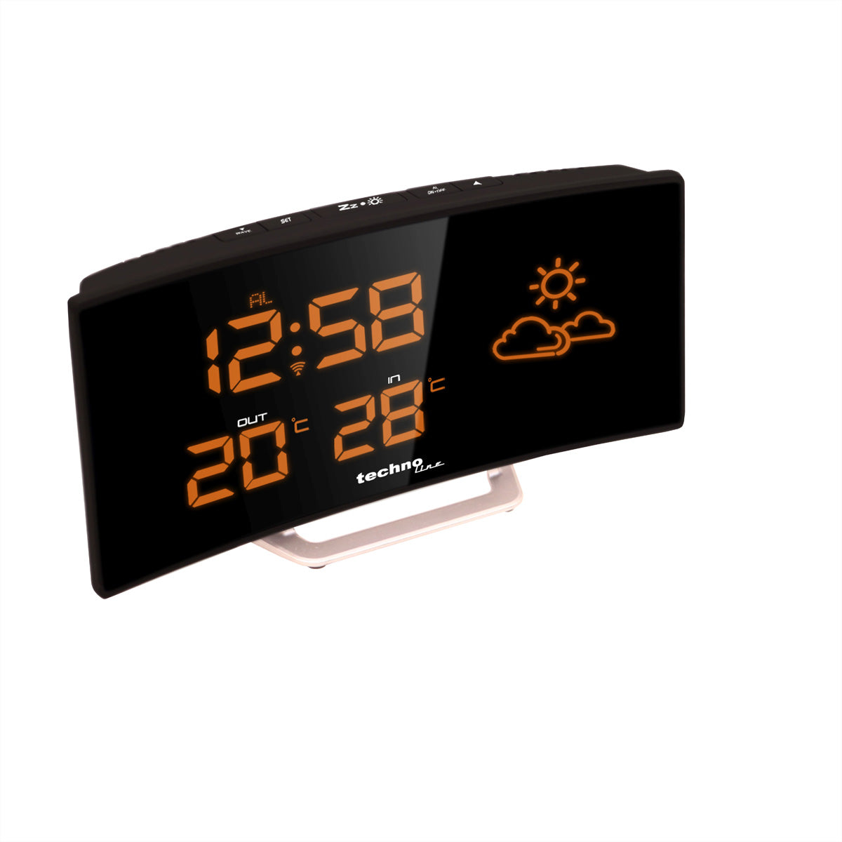 Technoline WS6832 – Wetterstation, Innen/Aussen, inkl. Aussensender – Schwarz