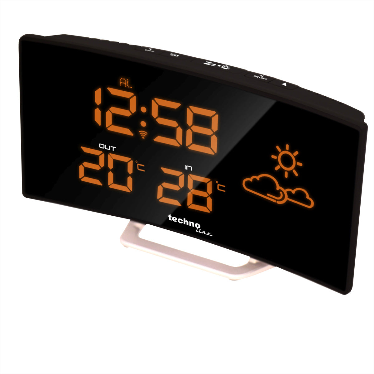 Technoline WS6832 – Wetterstation, Innen/Aussen, inkl. Aussensender – Schwarz