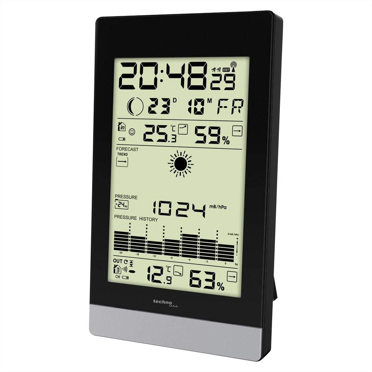Technoline WS9050 – Wetterstation, innen/aussen, Hygrometer & Barometer, inkl. Aussensensor