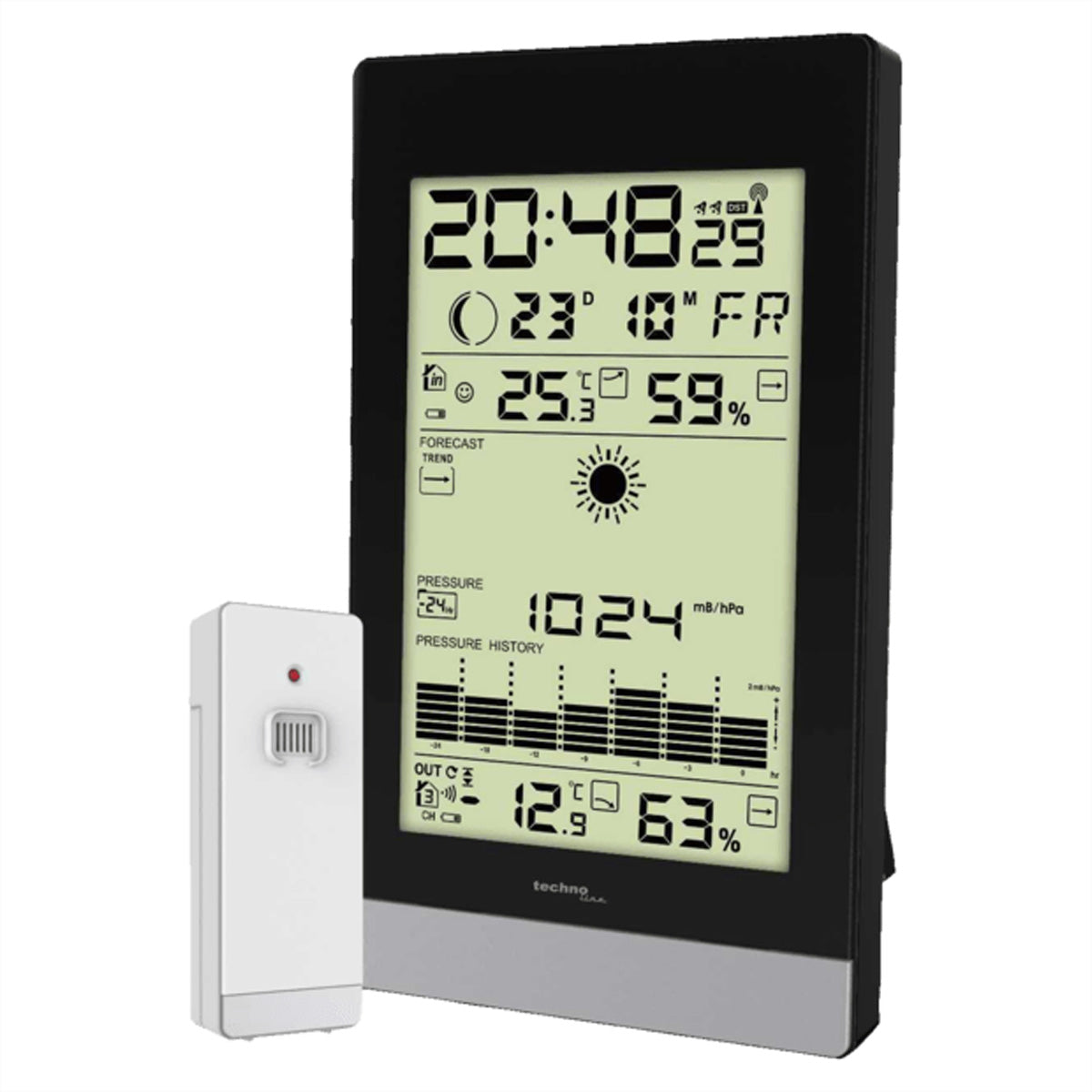 Technoline WS9050 – Wetterstation, innen/aussen, Hygrometer & Barometer, inkl. Aussensensor