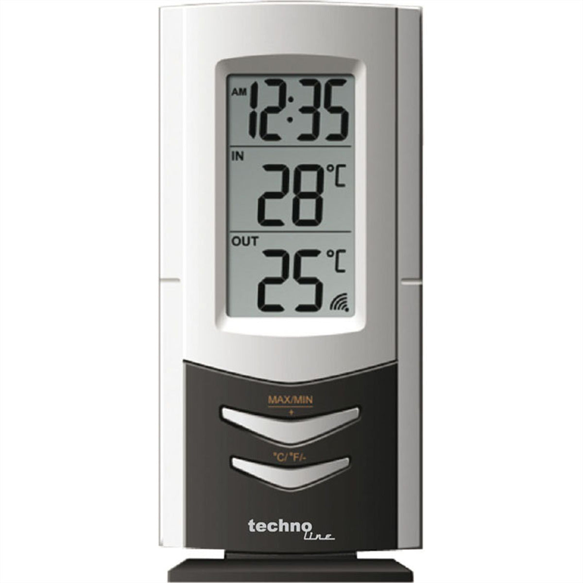 Technoline WS9170 – Wetterstation, Innen/Aussen, inkl. Aussensensor, Wecker – Silber