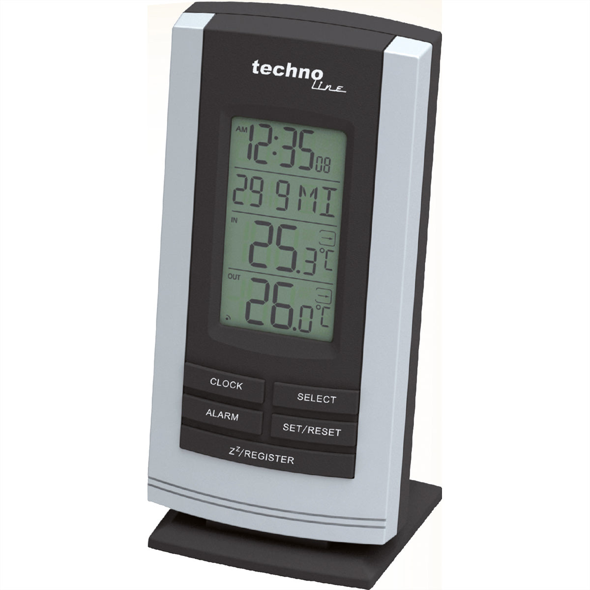 Technoline WS9180 – Wetterstation, Innen/Aussen, inkl. Aussensensor, Display – Schwarz