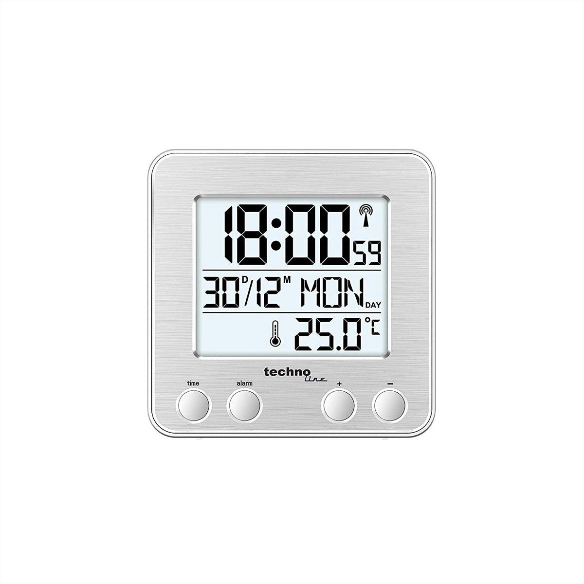Technoline WT9569 Digitalwecker – Funk, Snooze, Thermometer, Weiss
