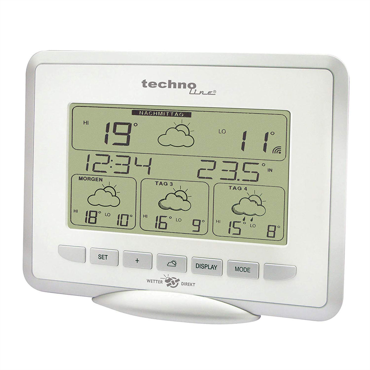Technoline WS9539 – Wetterstation, innen/aussen, Hygrometer, Wecker – Weiss