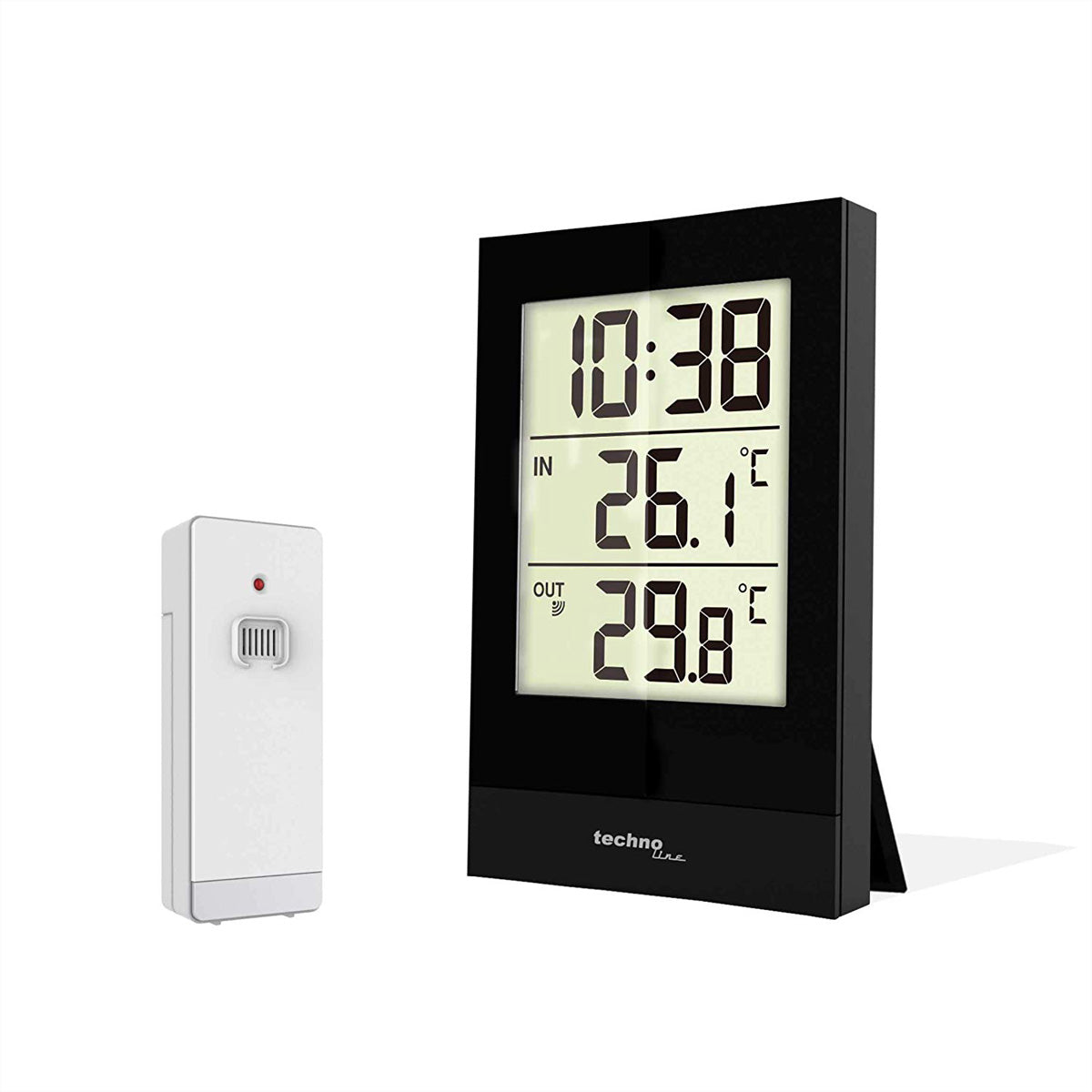 Technoline WS9575 – Wetterstation, innen/aussen, inkl. Aussensensor, Reichweite 60 m – schwarz