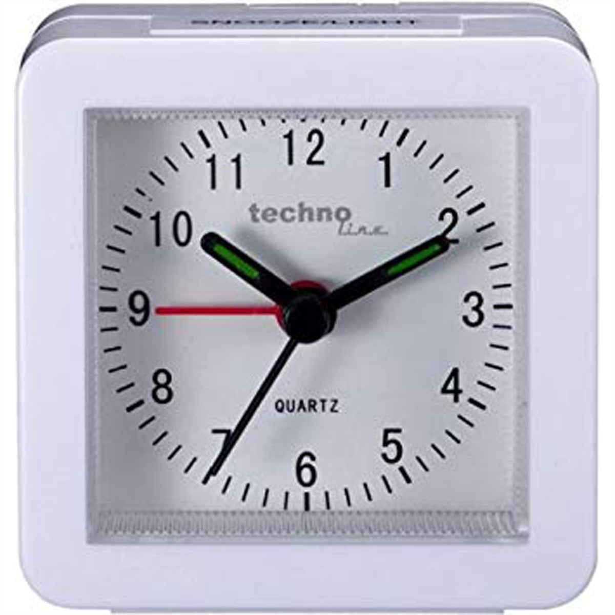 Technoline Quarz-Wecker – Analog, Schlummer, 8,5 × 8,1 × 4,5 cm, weiss