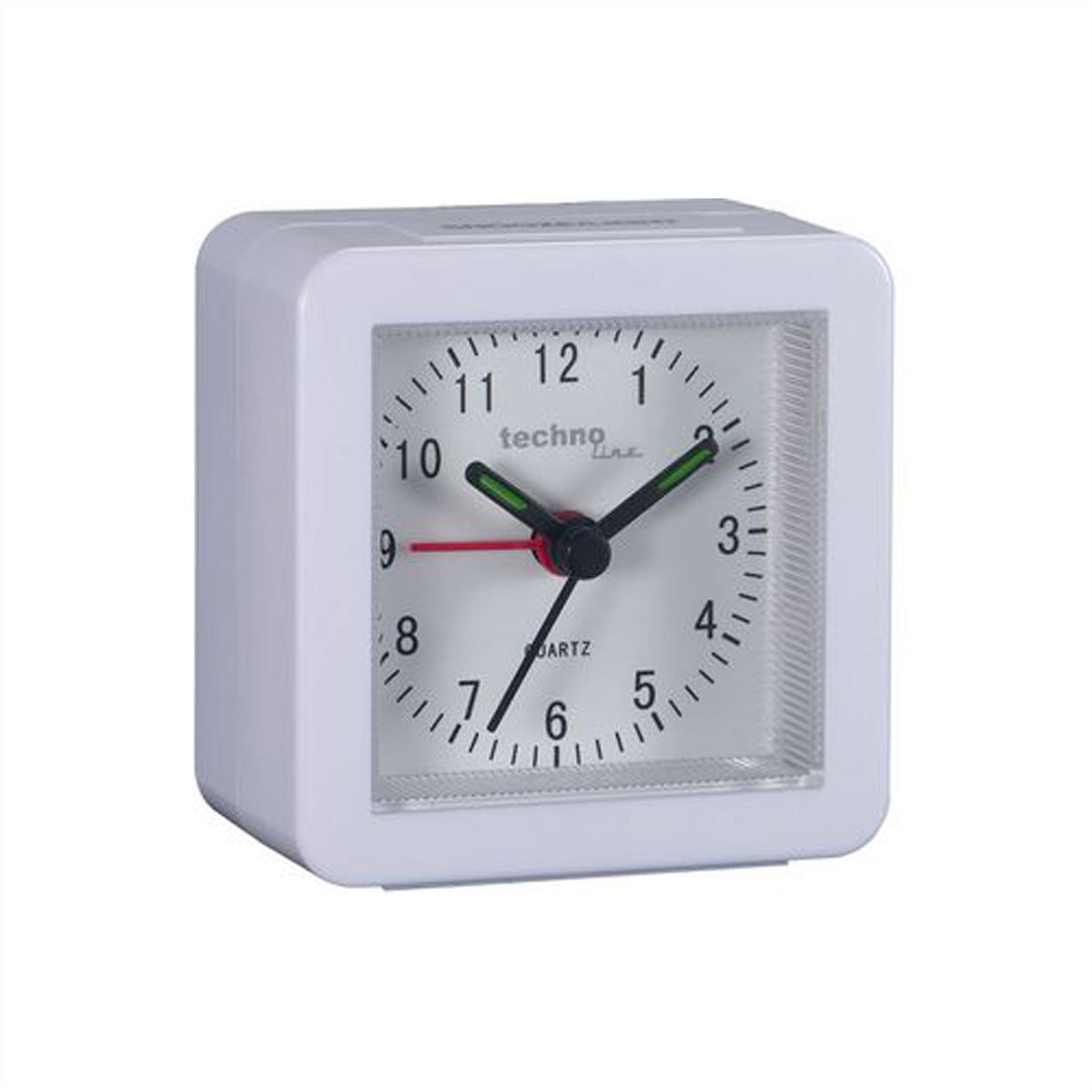 Technoline Quarz-Wecker – Analog, Schlummer, 8,5 × 8,1 × 4,5 cm, weiss