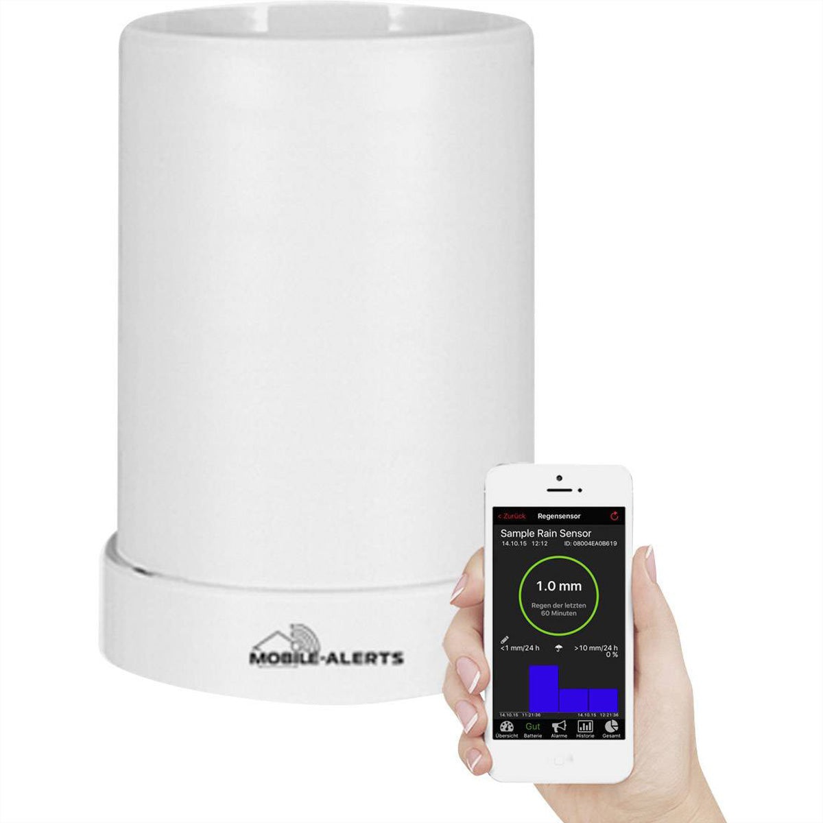 Technoline Mobile Alerts MA10650 – Sensor – Regensensor, Kabellos (868 MHz), 100 m Reichweite