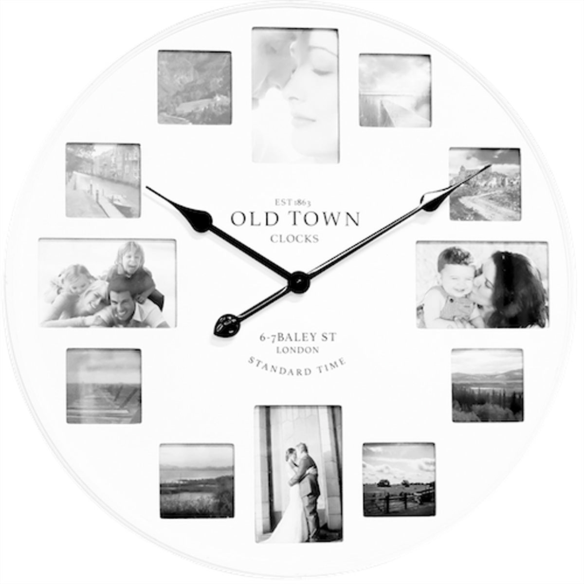 Technoline Wanduhr – Analog, 6,0 × 6,0 × 4,0 cm, weiss, Kunststoff