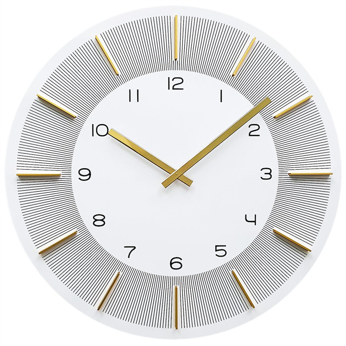 Technoline WT2550 Wanduhr – Analog, 50 × 50 × 4,0 cm, weiss, Kunststoff