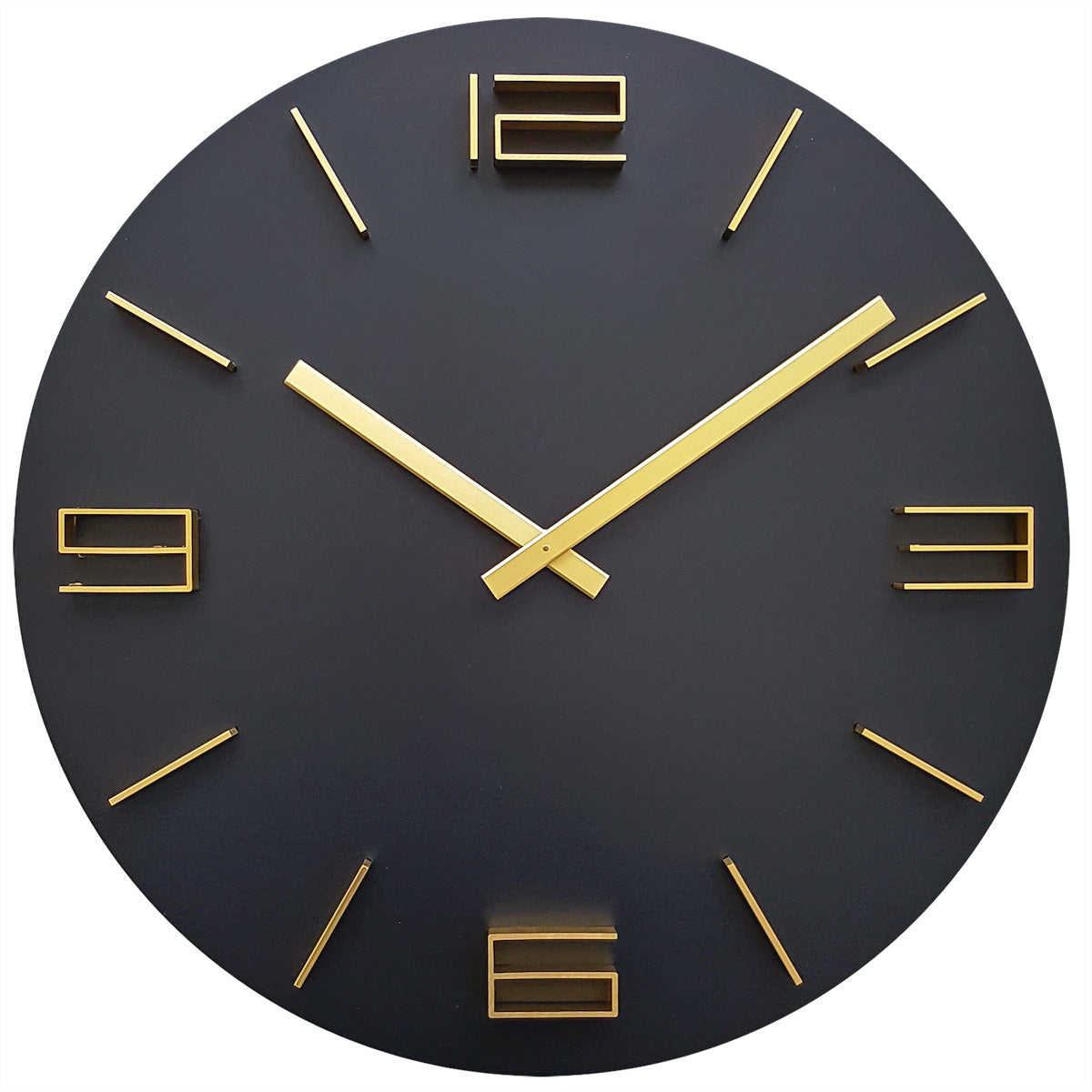 Technoline WT2400 Wanduhr – Analog, Ø 40 cm, Schwarz, Metall