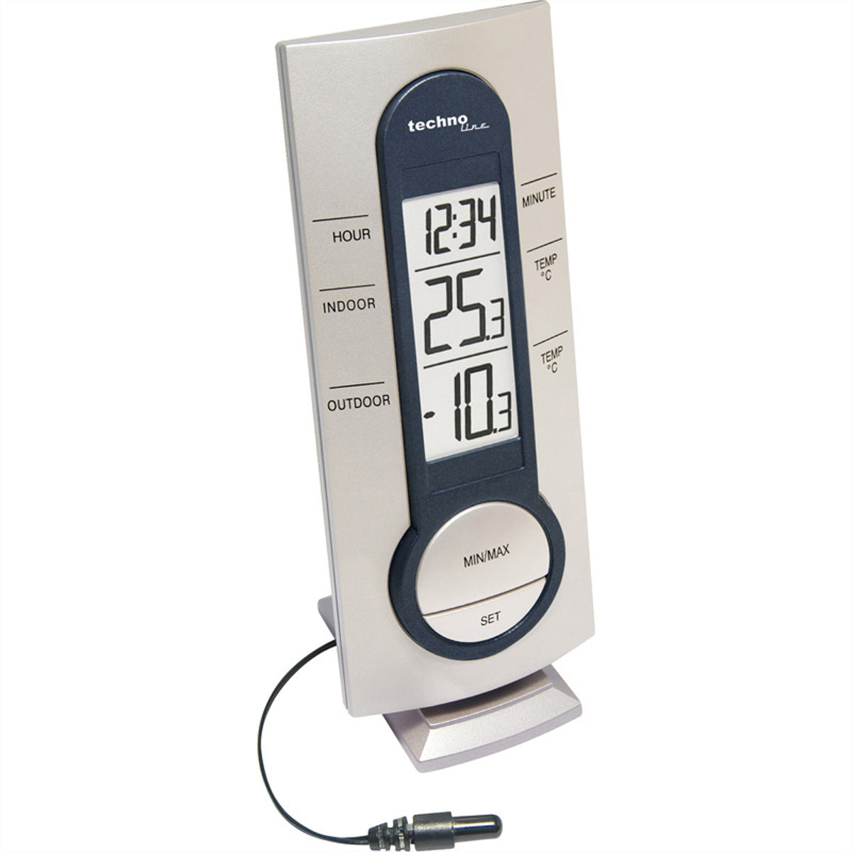 Technoline WS 7033 – Wetterstation, innen/aussen – Silber