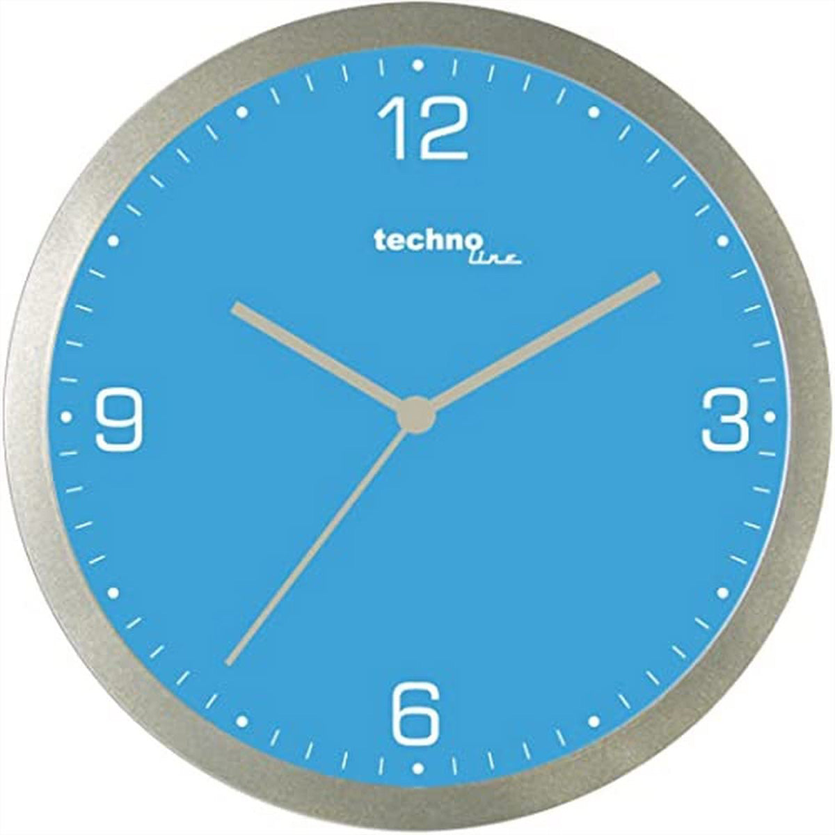 Technoline WT9000 Wanduhr – Analog, Blau, Metall